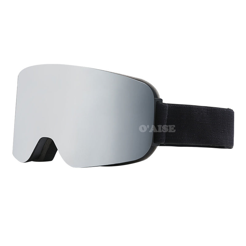 Full Mirror Ski Goggles Flexible TPU Dual Antifog Lens with Portable Pouch PU Case HYJ49