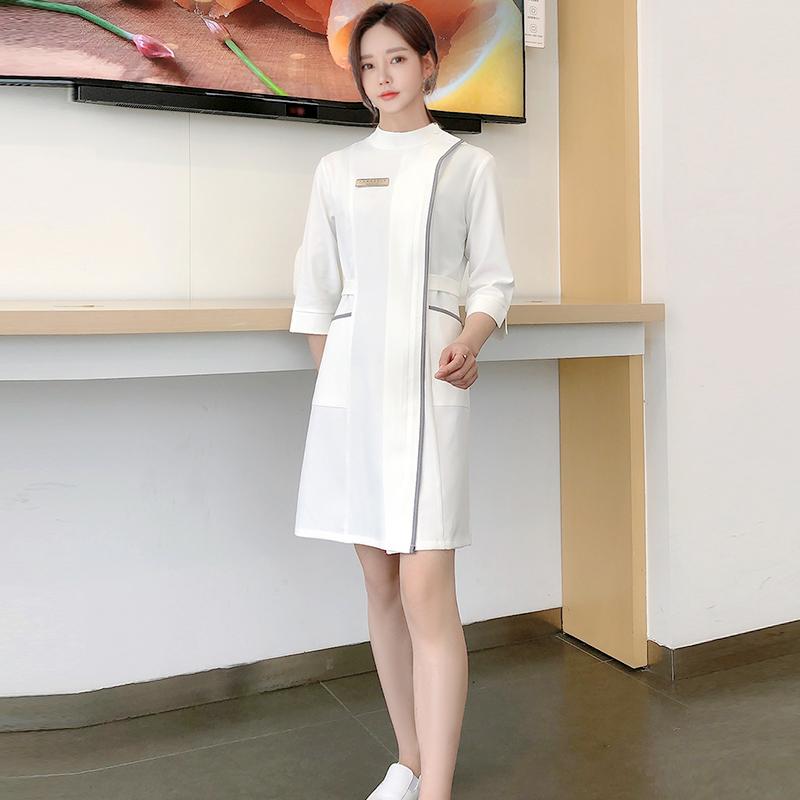 Casual Dresses Summer Beauty Salon For Women Spa Work Clothing Female Sauna Foot Bath Dress Uniforms Suits Massage Lady Working WearCasual