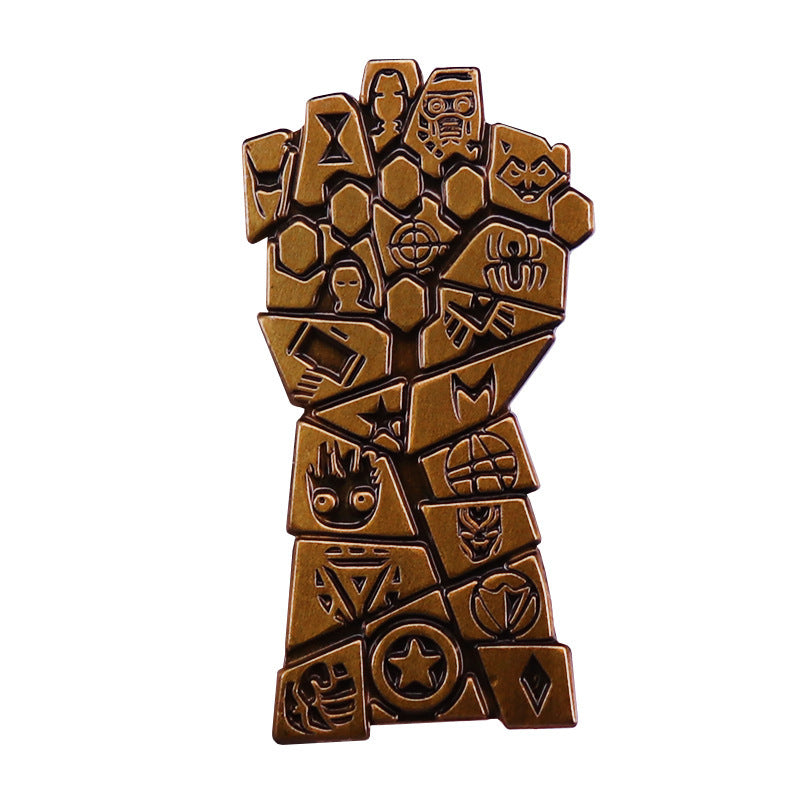 Boxing Glove Brooch Interesting Metal Enamel Badge Backpack Hat Bag Decorate Fashion Anime Pin Collecting Fashion Gifts