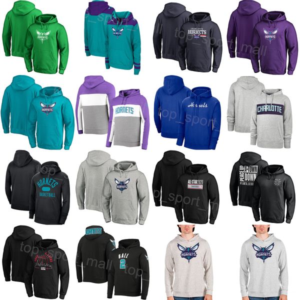 Men Youth Basketball Gordon Hayward Hoody Jersey 20 Terry Rozier III Hooded 3 LaMelo Ball Hoodies 2 Miles Bridges Sweatshirts 0 Kelly Oubre