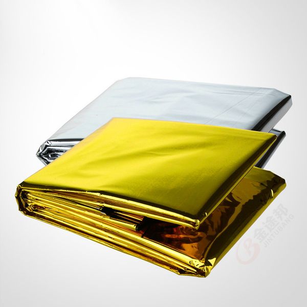 Pads Water Outdoor Proof Emergency Survival Rescue Blanket Foil Thermal Space First Aid Sliver Curtain Military Blanket Big size 160x210cm