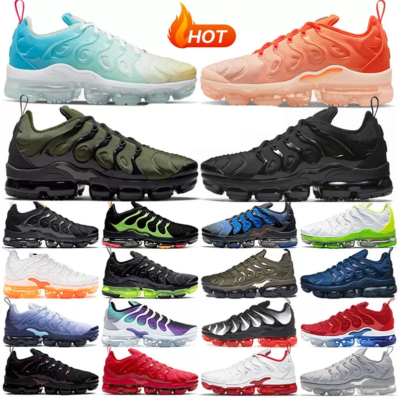 Mens Womens max Running Shoes TN plus Sneakers Black White Yolk Bubblegum Pastel Men Women Sports Trainers Shoe 36-45