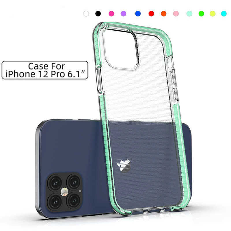 Suitable Cell Phone Cases for iPhone 13 12 mini Pro Max 11 X XR 6 7 8 TPU candy two-color anti-fall mobile cellphone case