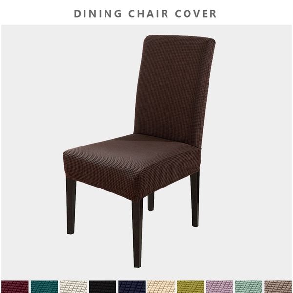 Jacquard Dining Chair Covers Spandex Elastic Dining Room Chair Covers Kitchen Case for Chairs Stretch 220517