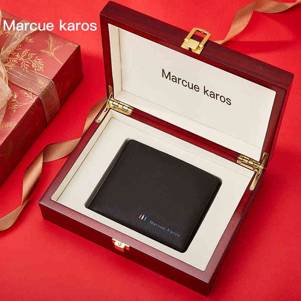 Wallets Bags 2022 New Wallet Men&#039;s Leather Short Youth Fashion Brand College Student Business Wallet