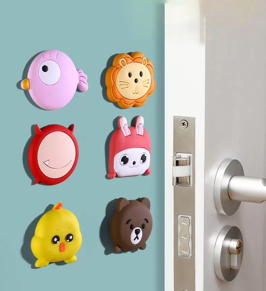 Sublimation Cartoon Creative Door Stopper Crash Pad Wall Sticker Door Rear Refrigerator Bump Home Mute Thickened Silicone Protection door st