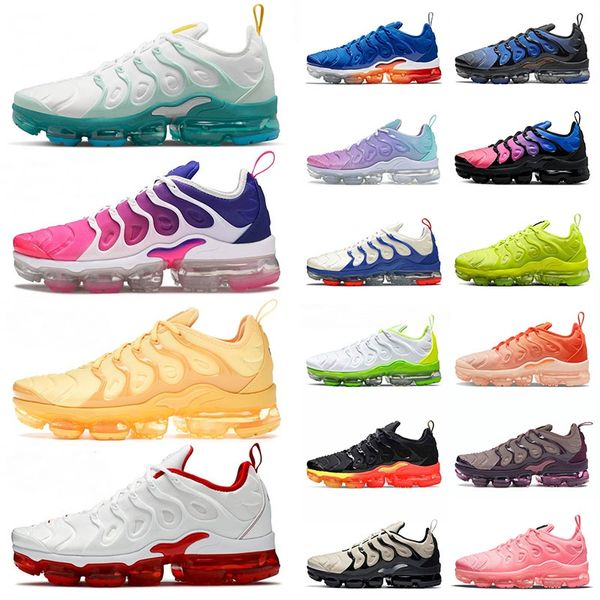 Designer tn Mens plus Running Shoes Sneakers Triple Red Black Gold Cherry Wolf Grey Purple Gradient Hyper Blue Swingman YOLK Bubblegum Train
