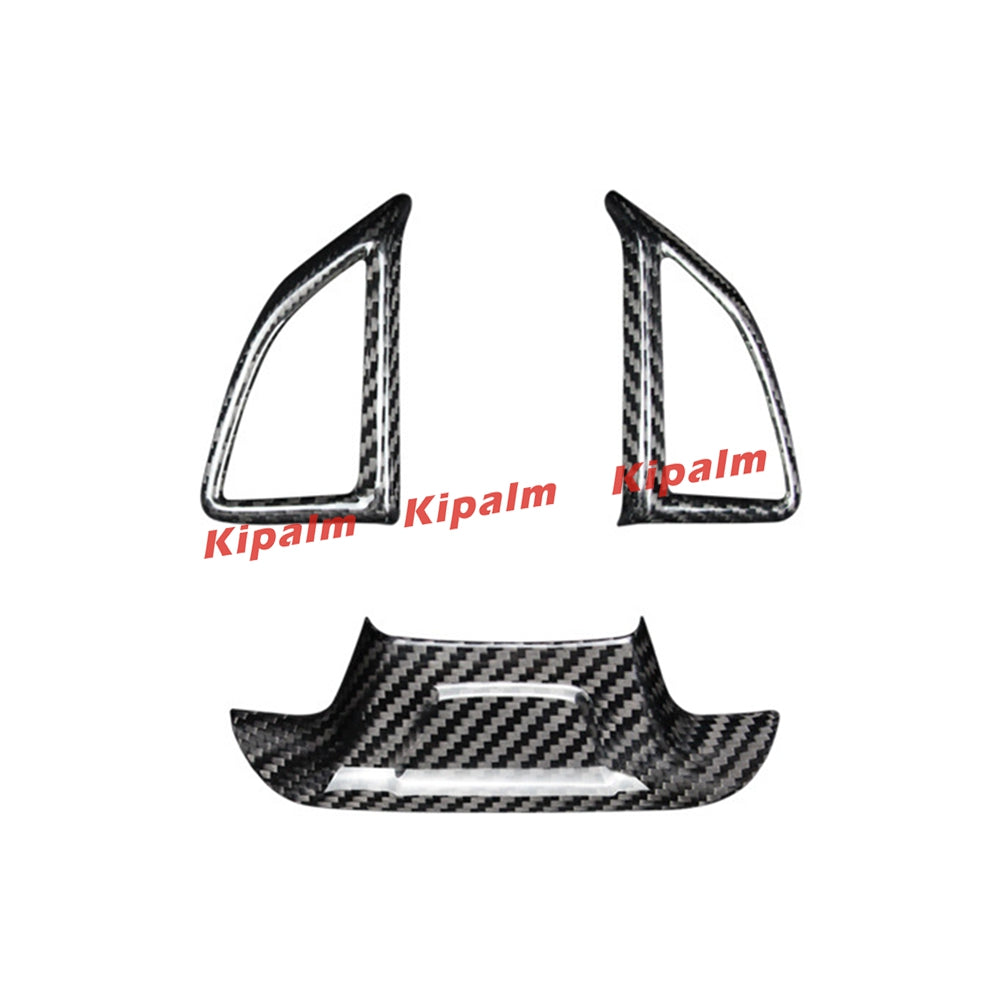Carbon Fiber Steering Wheel Button Frame Cover Trim For Camaro 2016-2019 Car Interior Accessories Decoration Cover