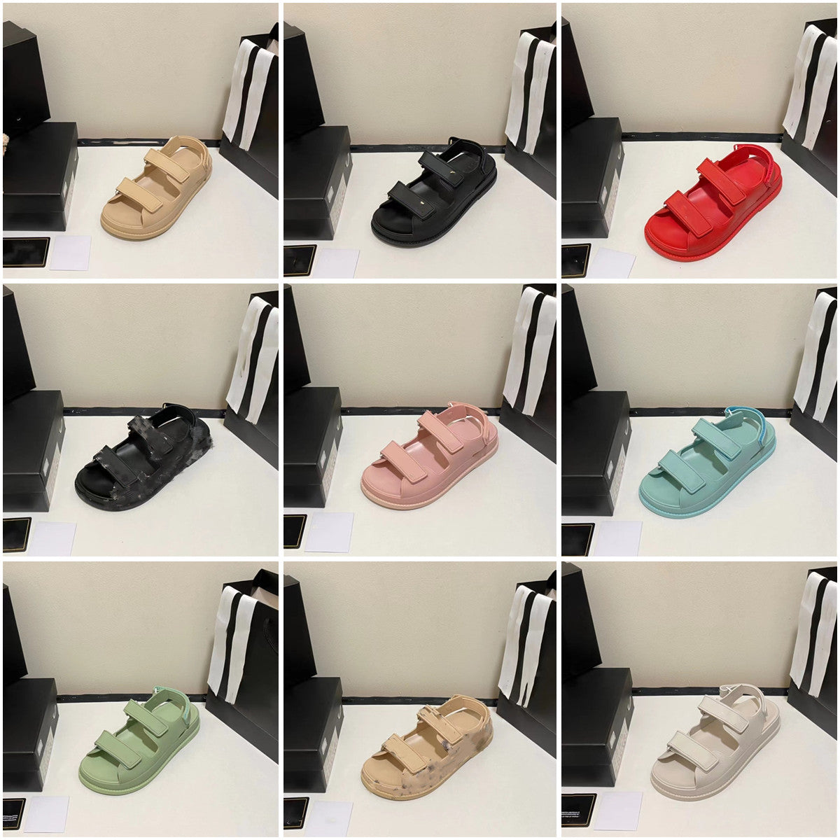 Summer Luxury Sandals for Women Slippers Candy Colors Genuine Leather Fashion Soft Party Banquet Slide Slippers Shoes Size 35-40