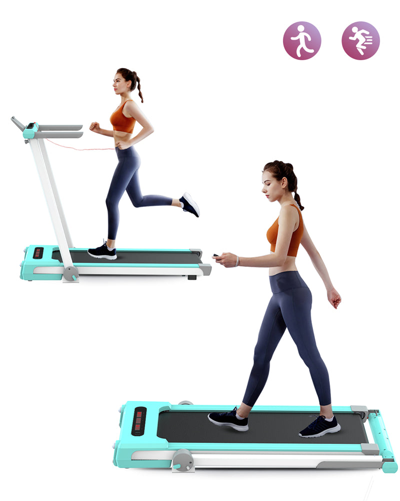 for Home and Office Folding Under Desk Treadmill 265LBS Foldable 2 in 1 Electric Running Walking Machine Easy Use and Store