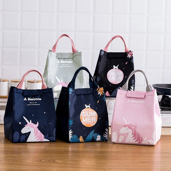 Kitchen Tools Oxford Cloth Thickened Insulation Lunch Bag Portable Lunch Box Office Workers With Rice Large-capacity Children Lunch-bag LT01