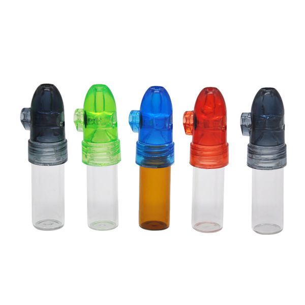Hand Tools Snuff Bullet Box Dispenser Snuffers 67mm-82mm Height Acrylic Glass Rocket BOTTLE Snorter Sniffer Dispensers