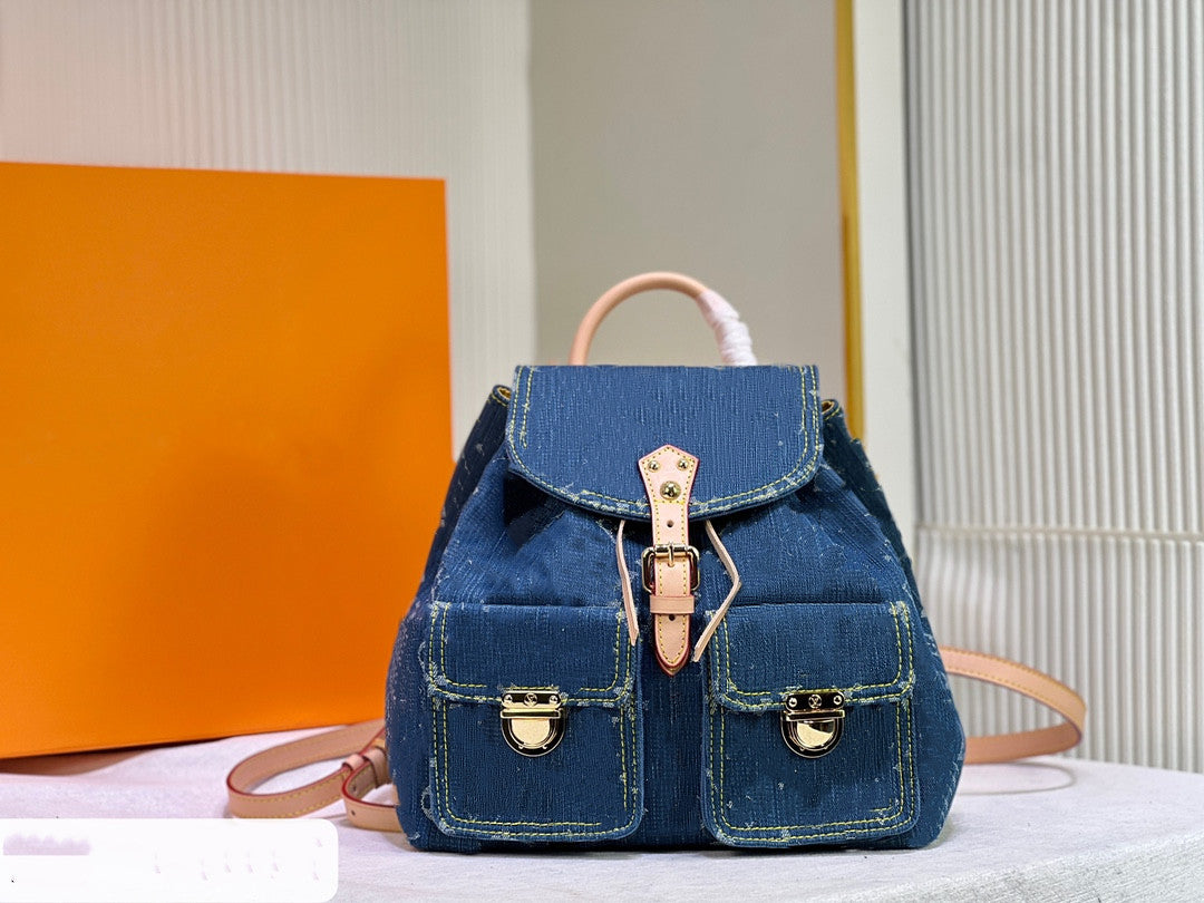Designer vintage denim Shoulder Handbag Purse bag women jeans cowhide leather patckwork Crossbody bag 44464 large capacity Cross body zipper Shoppin