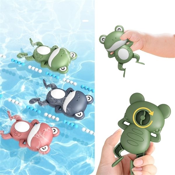Baby Bath Toys For Children Swimming Toy Cute Frogs Clockwork Brinquedos Infantil 220531