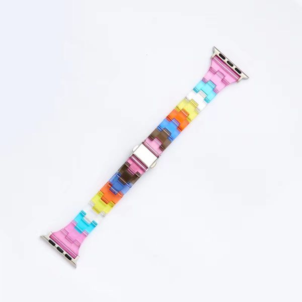 Smart Watch Straps For Apple Watch Series 7 Band Bands S7 41MM 45MM Universal Acrylic Colorful Watchbands bracelet designers smartwatch Watc