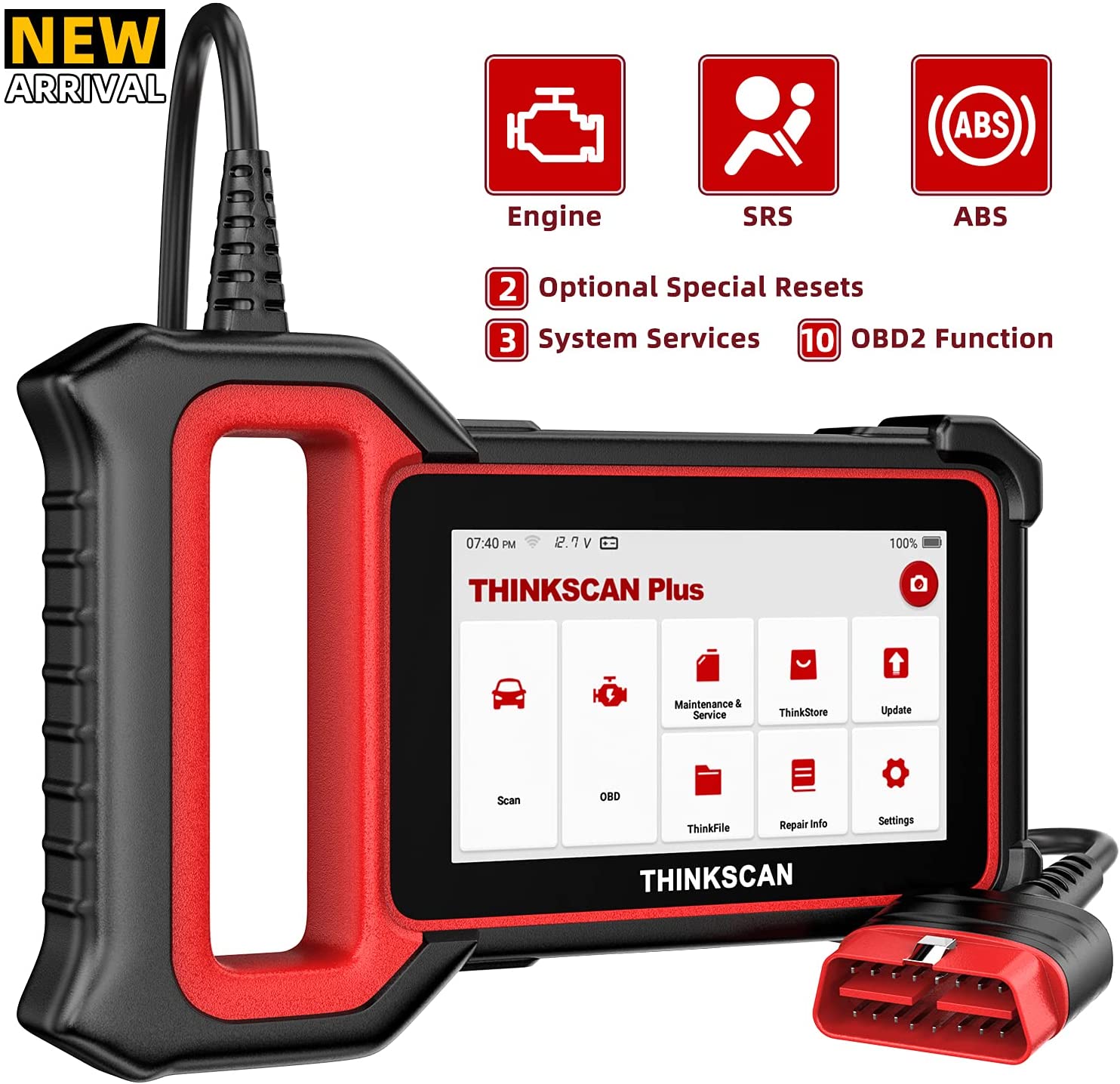 THINKCAR Thinkscan Plus S2 OBD2 Car Scanner diagnostic tools ABS SRS Engine Diagnosis Oil DPF Reset Professional WiFi Free Update