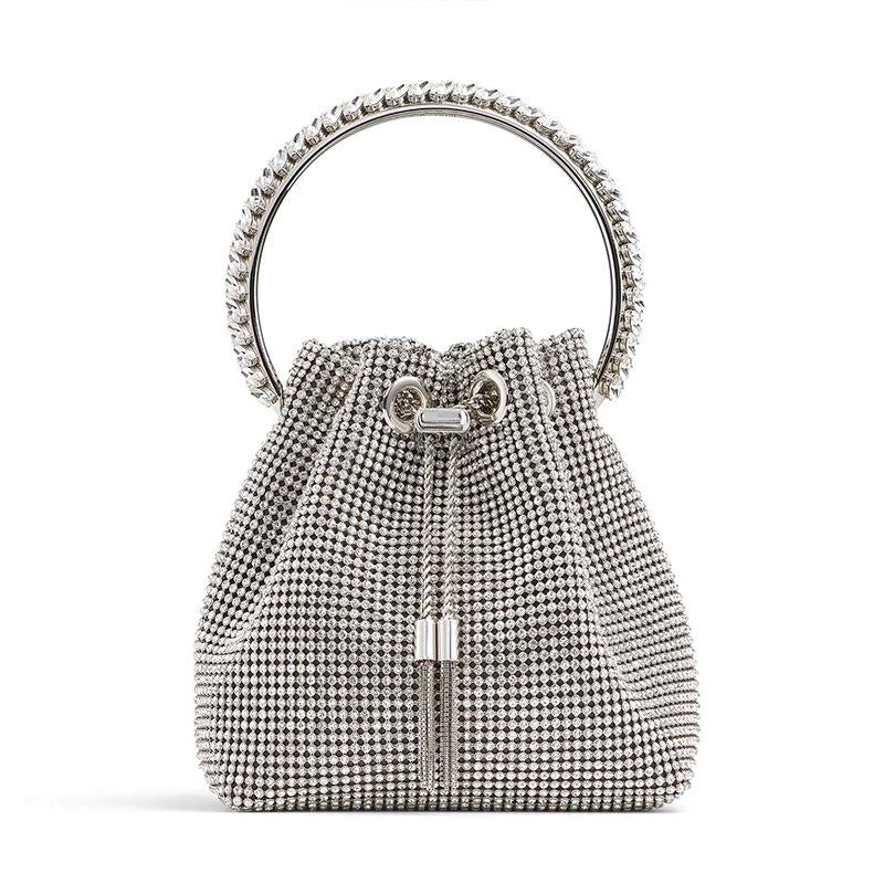Evening Bags Shiny Diamond-encrusted Rhinestones Messenger Water Ladies Bucket Bag Full Of Diamonds Shoulder Bright Diamond HandbagEvening