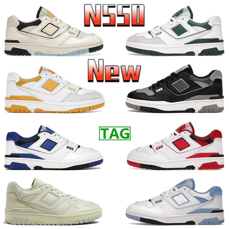 New 550 Basketball Shoes Men Women Sneakers UNC White Green Cream Navy Blue Shadow Sea Salt Black Pistachio Ecru Syracuse Designer Sports Trainers