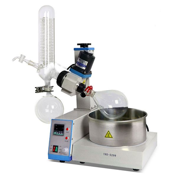 ZZKD Lab Supplies Mini Size 2L Rotary Evaporator RE5299 Vacuum Evaporating Equipment Electric Lifting Water-Oil Bath
