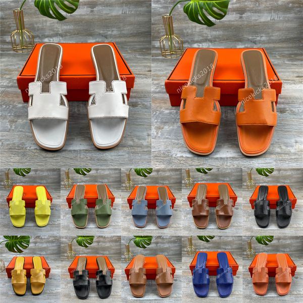 Top Quality Slipper Woman 2022 Summer Sandals Beach Slides Women Slippers Ladies Flip Flops Mules Office Sliders Wedding Dress Shoe Leather