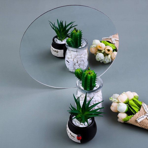 New Home Party Decor Round Acrylic Mirror Panel Colorful Plexiglass Sheet For Wedding Event Wall Ceiling Table Decoration 10 Pcs