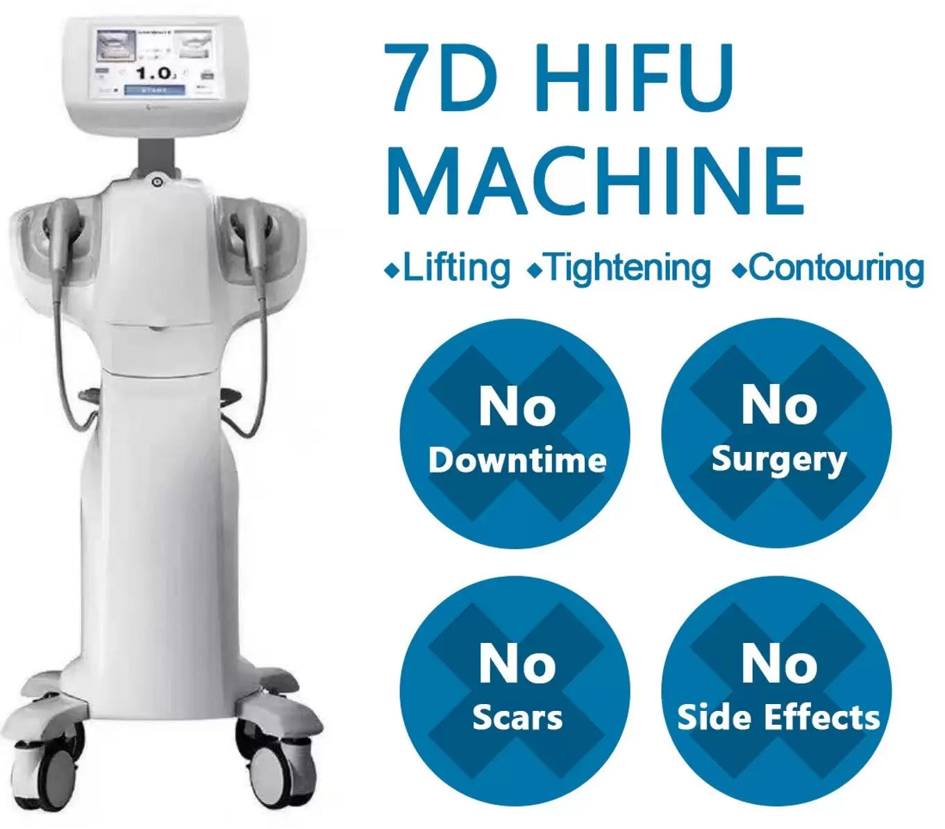 2022 super7D HIFU ultrasound body slimming No Invasive Facial Lifting Skin Tightening Wrinkle Removal Anti- Age beauty Machine