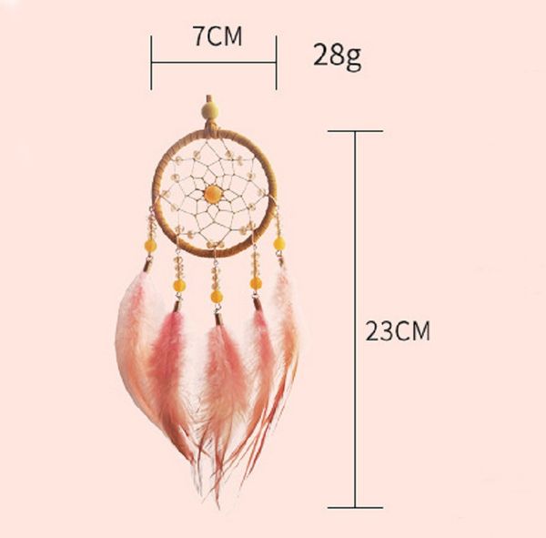 Dream Catcher Car Pendant Accessory Interior For Girls Feather Mirror Hanging Pendant Home Decor Lucky Car Ornament Girls