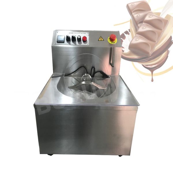 Stainless Steel 8kg Chocolate Tempering Machine Electric Melting White Chocolate Chips Pot Processing Equipment