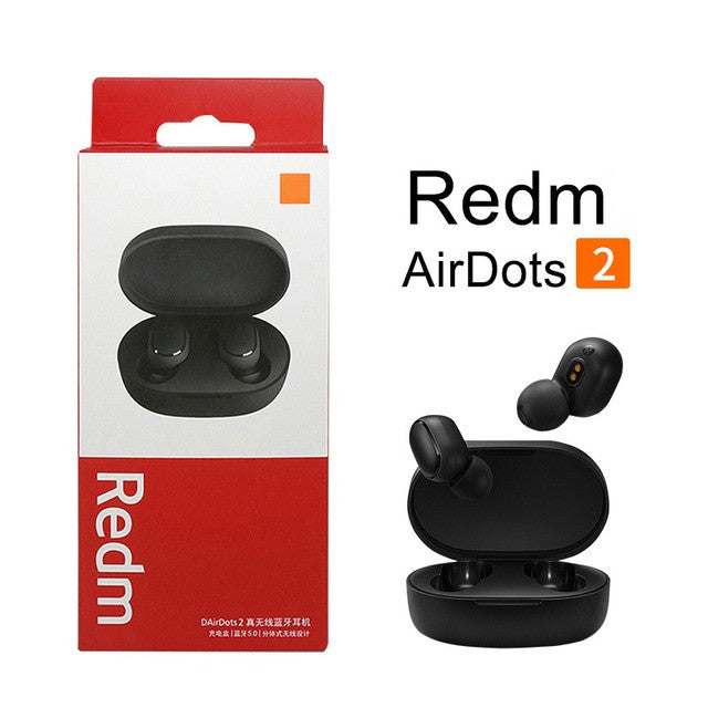 Original Airdots 2 Fone Bluetooth Earphones Wireless Headphones with Mic Handsfree Earbuds Redm Headset 4g Lighter 12 Hours Duration Stable Connecti