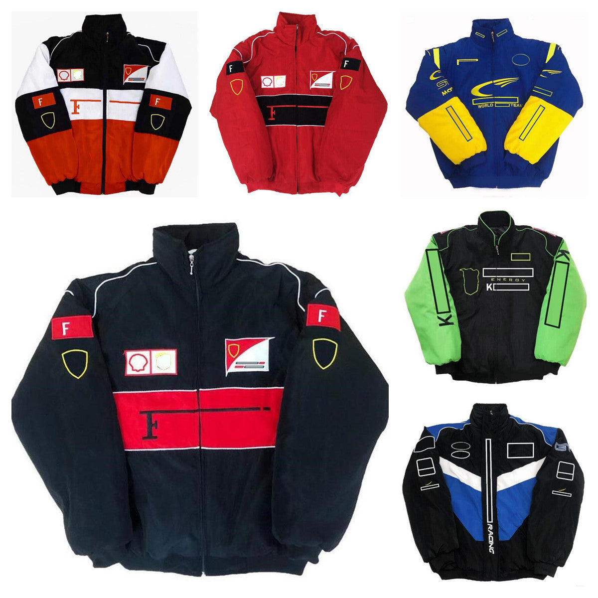 new F1 racing jacket autumn and winter team full embroidery logo cotton clothing spot sales