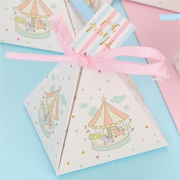 Unique Carousel Candy Box For Gift Birthday Baby Shower Souvenirs Party Decoration Wedding Favors Gifts 220811