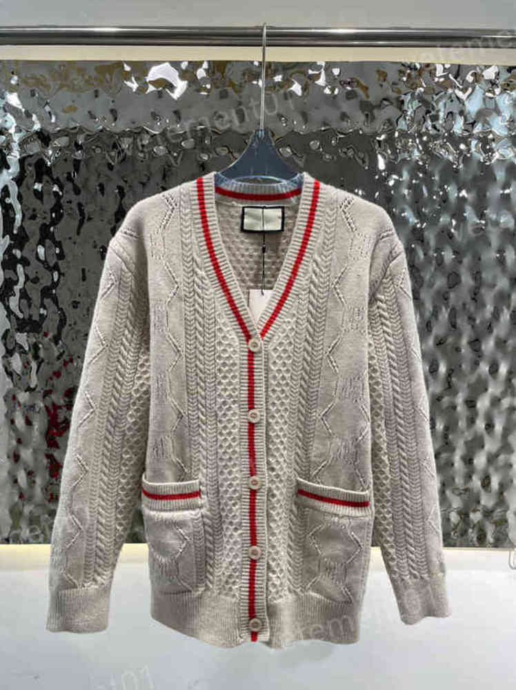 Fashion Womens Sweaters Classic Fall 2022 Colorblock Cardigan Sweater JacketLuxury Brand Designer Sweaters Women Clothing 091212