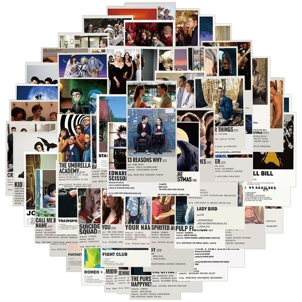 103064pcs Mixed Classic Movie Anime Stickers Poster Kids Toys DIY Phone Laptop Luggage Wall Notebook Car Graffiti Sticker Gift 220815