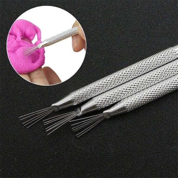 7 Pin Feather Wire Texture Ceramics Tools Polymer Clay Sculpting Modeling Tool DIY Pottery Brush Cake Decorating Accessories 220815