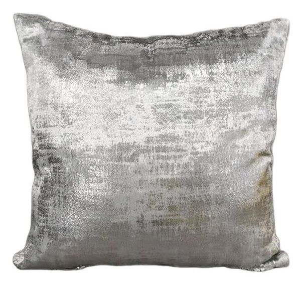 Shiny Silver Foil Printing Fashion Sofa Pillowcase Home Decorative Velvet Cushion Cover 220816