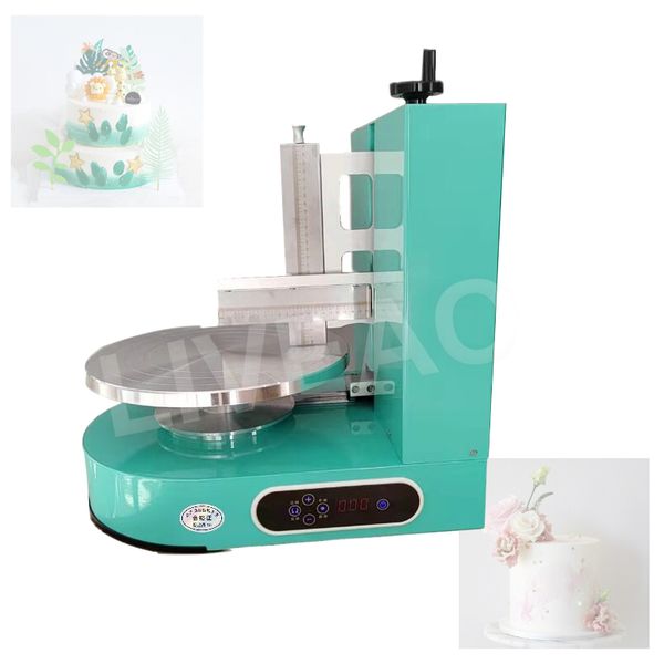 Semi Automatic Kitchen Birthday Cake Spreading Machine Round Cake Smoothing Maker Cream Decoration Spreader