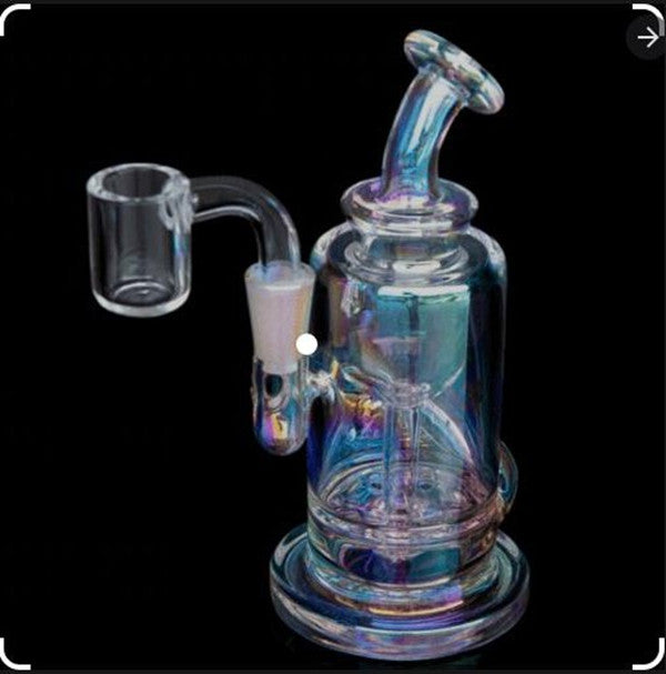 Smoking Water Pipes Hookahs Rainbow Glass Bong Recycler Oil Rigs Dab Bubbler Bongs Glasses Banger 6.3inchs