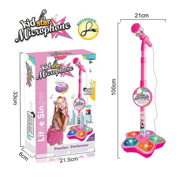 Children Karaoke Song Machine Microphone Stand & Lights Toy Brain-Training Toy For Children Educational Toys Birthday Gift 220706