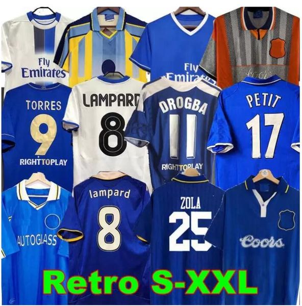 CFC 2011 Retro Soccer Jerseys Lampard Torres Drogba 11 12 13 Final 94 95 96 97 98 99 Football Shirts Camiseta WISE 05 06 COLE ZOLA Vialli 07