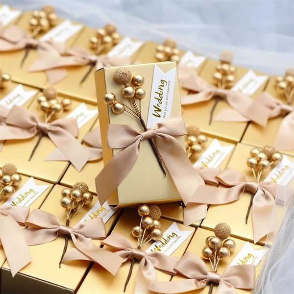 10pcs Wedding Favor Candy Packaging Birthday Gift Boxes Paper Bags Event Party Decoration Supplies 220707