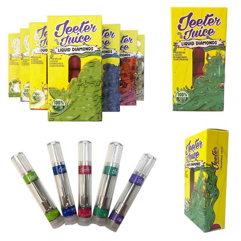 Vape Tank 0.8ml 1.0ml empty Jeeter Juice Atomizers Diamond Ceramic Coil Carts Thick Oil 510 Thread Vape Cartridge Electronic Cigarettes with the pac