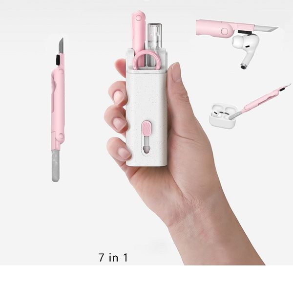 7-in-1 Computer Keyboard Cleaner Brush Kit Earphone Cleaning Pen For Headset Cleaning Tools Keycap Puller HH22-246