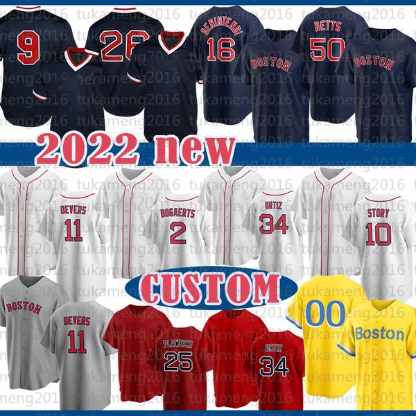 28 J.D. Martinez 10 Trevor Story Baseball Jersey Mens David Ortiz Women Ted Williams Xander Bogaerts Enrique Hernandez Rafael Devers Chris S