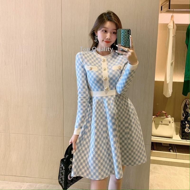 Designer Womens Dress Autumn Clothes Sweater Casual Long Skirt Clothing Knitted A -Line Skirts Womenting Girl Warm Long Slee