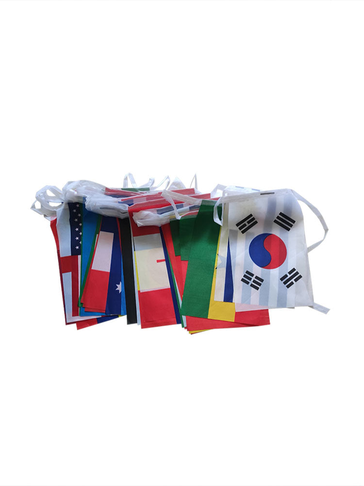 14 X 21 CM String flag national flag 32 teams games hanging banner for 2022 Qatar world cup