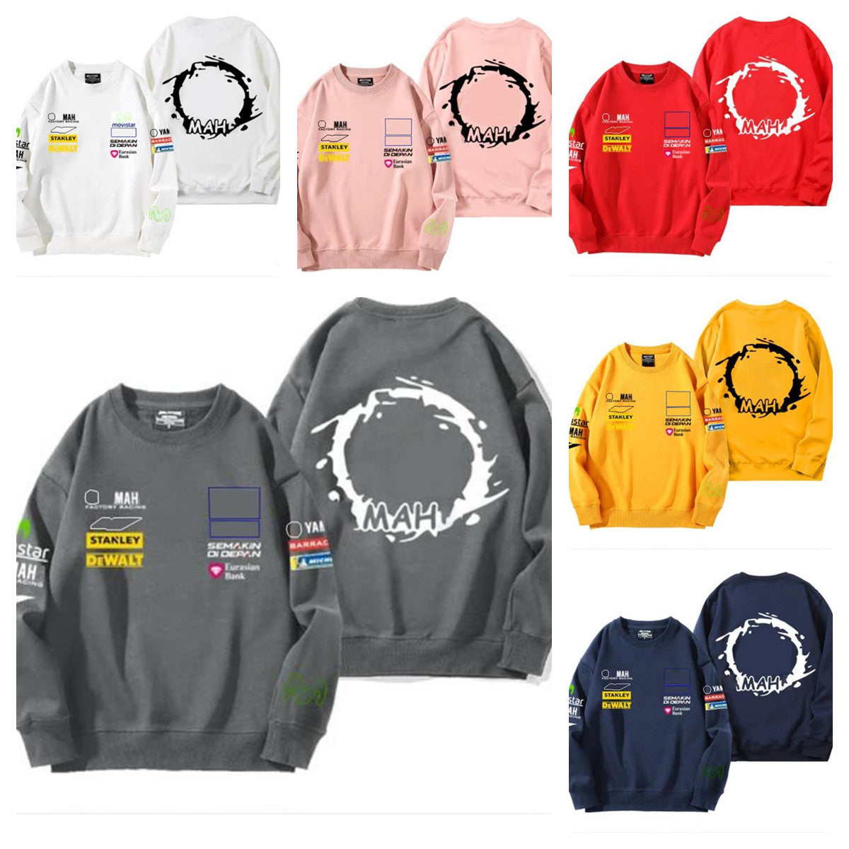 New motorcycle hoodie team crew neck sweatshirt spot xs