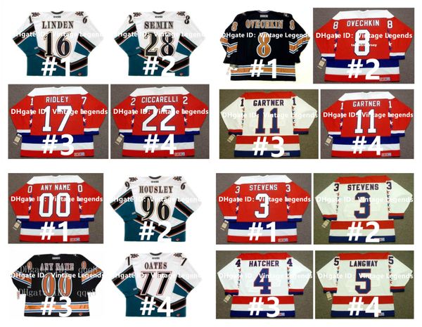 Vintage CCM Capitals Hockey Jersey ALEXANDER OVECHKIN PETER BONDRA Rod Langway JAROMIR JAGR Dale Hunter AL IAFRATE MIKE GARTNER TREVOR LINDE