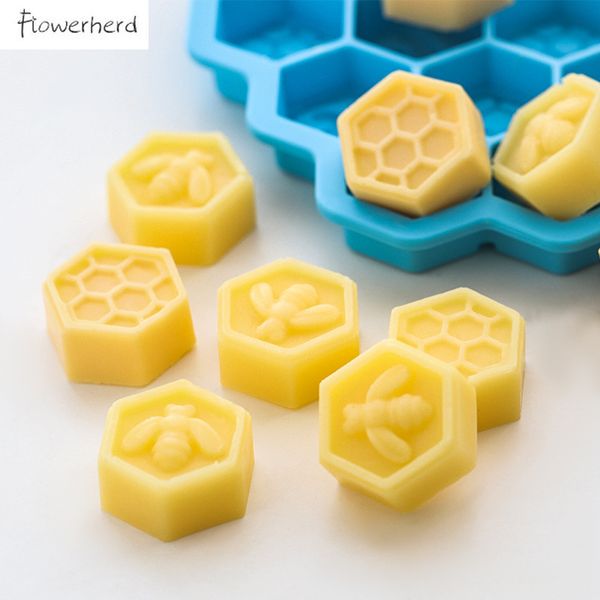 Honeycomb Silicone Molds Cake Bee Mold DIY Handmade Kitchenware Fondant Soap Mould Resin Mold Cake Decorating Tools