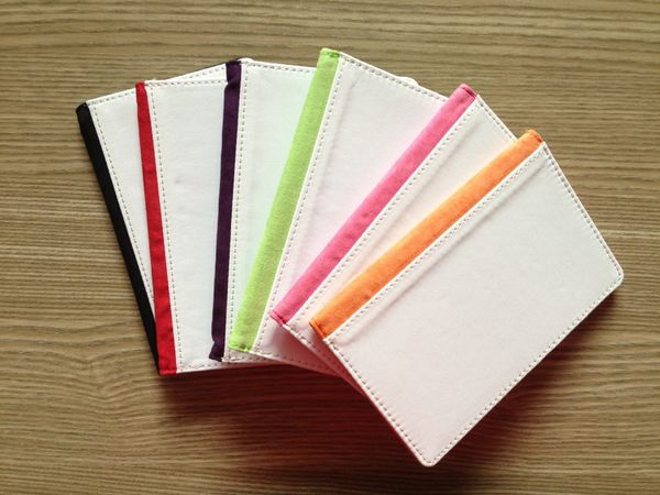 5Colors sublimation Blank passport card holders cover heart transfer printing PU leather passport case DH8855