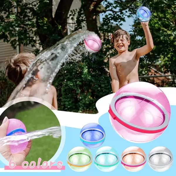 1 PCS Water Bomb Reusable Splash water polo toy Water Play Equipment Soft Rubber Balloons Outdoor Pool Beach Party Favors Fight Games Toys f